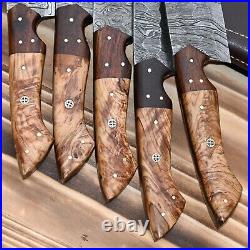 Handmade HAND FORGED DAMASCUS STEEL CHEF KNIFE Set Kitchen Knives