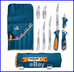 Havalon Talon Fish Cleaning Processing Fillet Knife Kit Set 4-Blade Blue XTC-TF