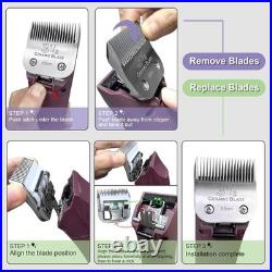 Heat-Resistant Detachable Ceramic Blades Set for Versatile Clipper Use 3 Sizes