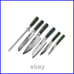 HexClad Essential Knife Set 6-Piece Japanese Damascus Stainless Steel Blades