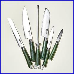 HexClad Essential Knife Set 6-Piece Japanese Damascus Stainless Steel Blades