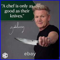 HexClad Essential Knife Set 6-Piece Japanese Damascus Stainless Steel Blades