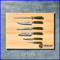 HexClad Essential Knife Set 6-Piece Japanese Damascus Stainless Steel Blades