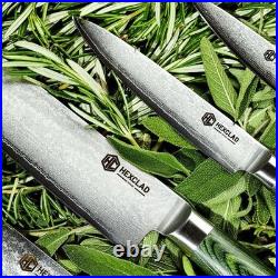 HexClad Essential Knife Set 6-Piece Japanese Damascus Stainless Steel Blades