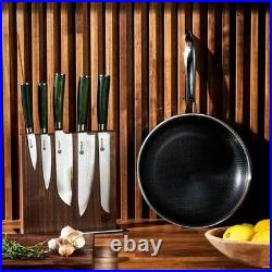 HexClad Essential Knife Set 6-Piece Japanese Damascus Stainless Steel Blades