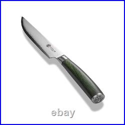 HexClad Steak Knife Set, 4-Pieces Damascus Stainless Steel Blades, Full Tang
