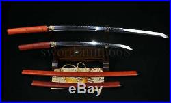 High Quality Japanese Shirasaya Sword Set (katana + Wakizashi) Tempered Blade