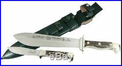 Hubertus German Waidbesteck Hunting 2 Knife Set Blade Carbon Steel C45 / Stag