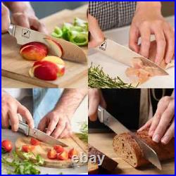 Imarku 15-Piece Knife Block Set with Sharpener Japanese Stainless Steel Blade