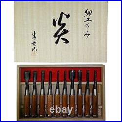 Japanese Chisel Nomi Carpentry Tool SET of 10 Blade Japan Woodworking