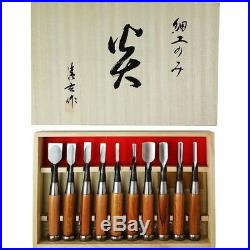 Japanese Chisel Nomi Carpentry Tool SET of 10 Blade made in Japan