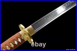 Japanese Clay tempered T10 steel Samurai SwordKatana+wakizashi set sharp blade