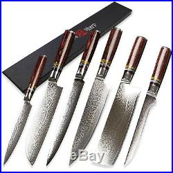 Japanese Damascus Steel Knife Set VG10 67 Layers Wood Handle 60 HRC Blade Knives