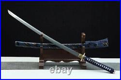 Japanese Samurai Katana Wakizashi Tanto Set Clay Tempered T10 Battle Razor Sharp