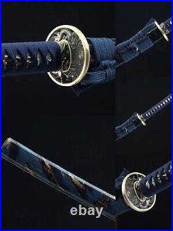 Japanese Samurai Katana Wakizashi Tanto Set Clay Tempered T10 Battle Razor Sharp