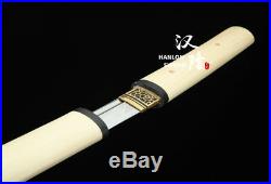 Japanese Shirasaya Sword Set (Katana+Wakizashi+Tanto) Clay Tempered Blade Sharp