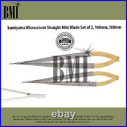 Kamiyama Microscissor Straight Mini Blade Set of 2, 160mm, 180mm