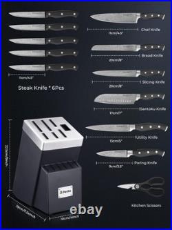 Knife Set, D. Perlla Kitchen Knife Set Advanced Self-Sharpening Technology, 14