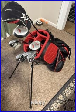 Knight XV2 Men's Golf Club Set RH+ NEW PowerBilt Stand Bag & Rain Cover