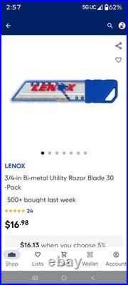 LOT OF 10 PACKS Lenox LXHT11130 Gold Utility Knife Blade 30 Pack Dispenser 300