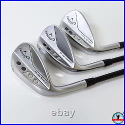 Left Handed Callaway Jaws Raw Wedge Set 50.10S 56.12W 60.8Z Steel Stiff (-READ-)