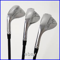 Left Handed Callaway Jaws Raw Wedge Set 50.10S 56.12W 60.8Z Steel Stiff (-READ-)