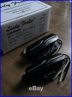 Lindy Fralin Split Blade Vintage Telecaster Pickup Set Black Hum-Canceling New