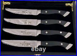 Longhorn Steakhouse Steak Knives Set of 4 with Wood Case NEW
