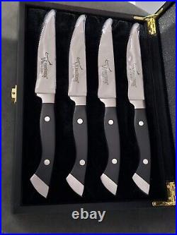 Longhorn Steakhouse Steak Knives Set of 4 with Wood Case NEW