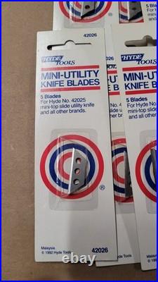 Lot of 39 Packs of 5 Hyde Tools 42026 Mini-Utility Knife Blades 195 Blades