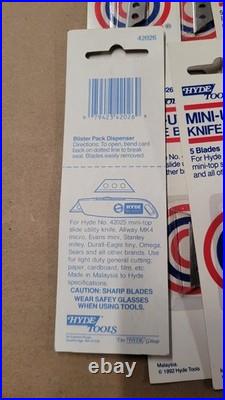 Lot of 39 Packs of 5 Hyde Tools 42026 Mini-Utility Knife Blades 195 Blades