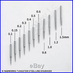 MADWORKS Tungsten Steel Chisel 0.1/0.15/0.2/0.3/0.4/0.5/0.6/0.8/1/1.2/1.5mm