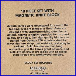 MESSERMEISTER (10 PIECE) Avanta Pakkawood Knife Set Brazilian Brown L8000-10S