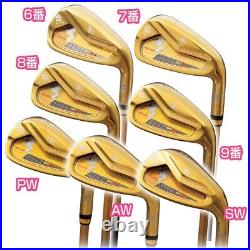 MUTSUMI HONMA Golf Club Phoenix MH608 Steel Iron SR Flex 7pc Set 6-9, AW, SW, PW