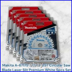 Makita A-67175 125mm 35T Circular Saw Blade Laser Slit Premium White 5pcs Set