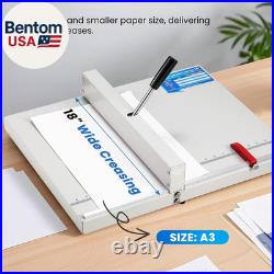 Manual Creasing Machine 18'' with Positioning Blocks, Imperial Scale, 70-450G Th