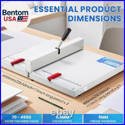 Manual Creasing Machine 18'' with Positioning Blocks, Imperial Scale, 70-450G Th