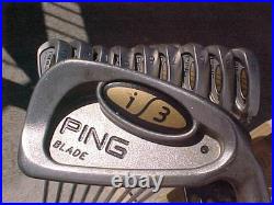Matching #s PING I3 Blade Black Dot Golf Clubs Irons Set 3-PW UW SW w New Grips