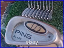 Matching #s PING I3 Blade Black Dot Golf Clubs Irons Set 3-PW UW SW w New Grips