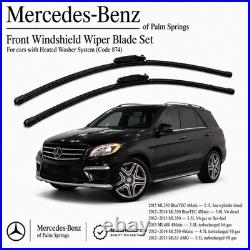 Mercedes-Benz ML-Class Genuine OEM Front Window Windshield Wiper Blade Set