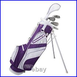 Merchants of Golf Tour X Purple 5pc Girls Golf Set Wood, Iron, Putter & Bag