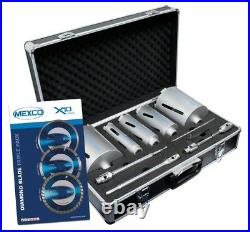 Mexco 11 Piece Dry Diamond Core Drill Bit Set Kit With 115mm Diamond Blade Pack
