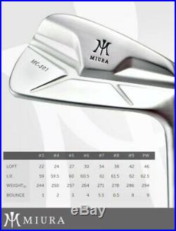 Miura MC-501 Chrome Forged Iron Set 4-PW Choose Your Shaft Certified Dealer