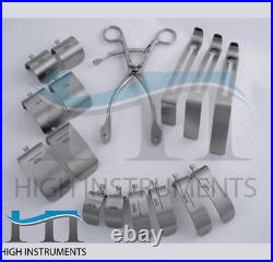 Mod Kolbel Retractor Set with 3 middle blades & 12 Kolbel blades