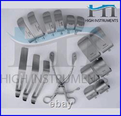 Mod Kolbel Retractor Set with 3 middle blades & 12 Kolbel blades