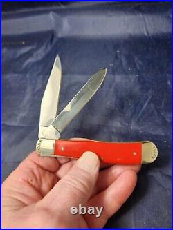 Moore Maker USA Set of 4 3202EB Trapper Knives Red, White, Blue and Yellow NIB
