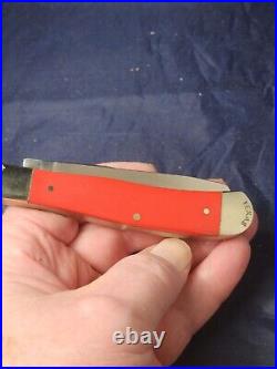 Moore Maker USA Set of 4 3202EB Trapper Knives Red, White, Blue and Yellow NIB