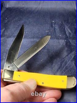 Moore Maker USA Set of 4 3202EB Trapper Knives Red, White, Blue and Yellow NIB