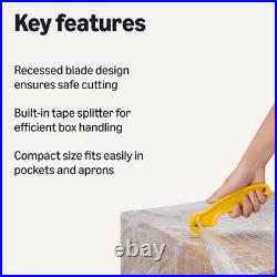 NEW 300 Piece Safety Box Opener Set Recessed Blade Film Strapping Tape Splitter