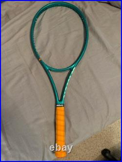 NEW & CUSTOM Wilson Blade V10 18x20 4 1/4 Premium Leather w BONUS Luxilon Set